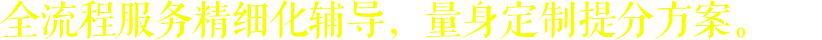 全流程服務(wù)精細(xì)化輔導(dǎo)，量身定制提分方案。 